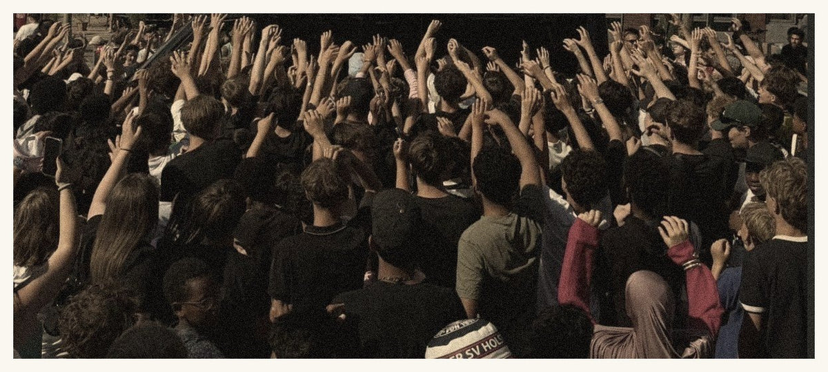 A sea of hands
