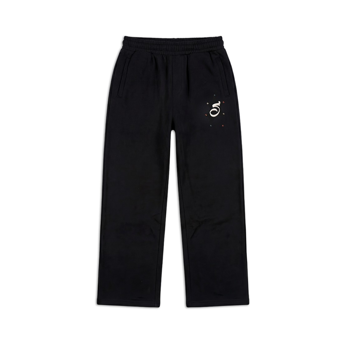 OPEN LEG JOGGER BLACK
