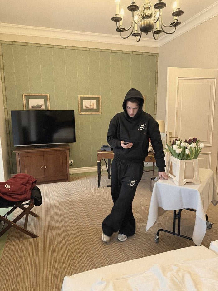Room service, black on black.